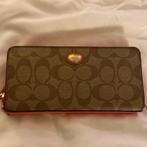 Coach zip around wallet
